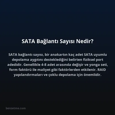 SATA Bağlantı Sayısı Nedir?