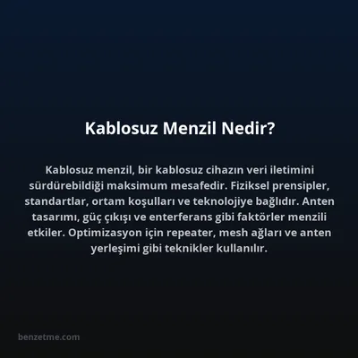 Kablosuz Menzil Nedir?