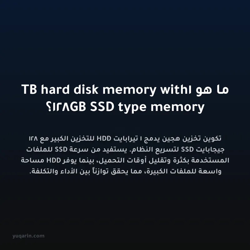ما هو 1TB hard disk memory with 128GB SSD type memory؟