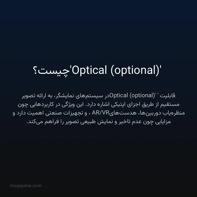 'Optical (optional)' چیست؟