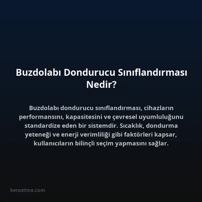 Buzdolabı Dondurucu Sınıflandırması Nedir?