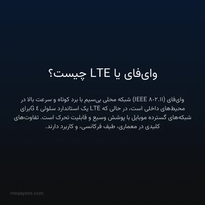 وای‌فای یا LTE چیست؟
