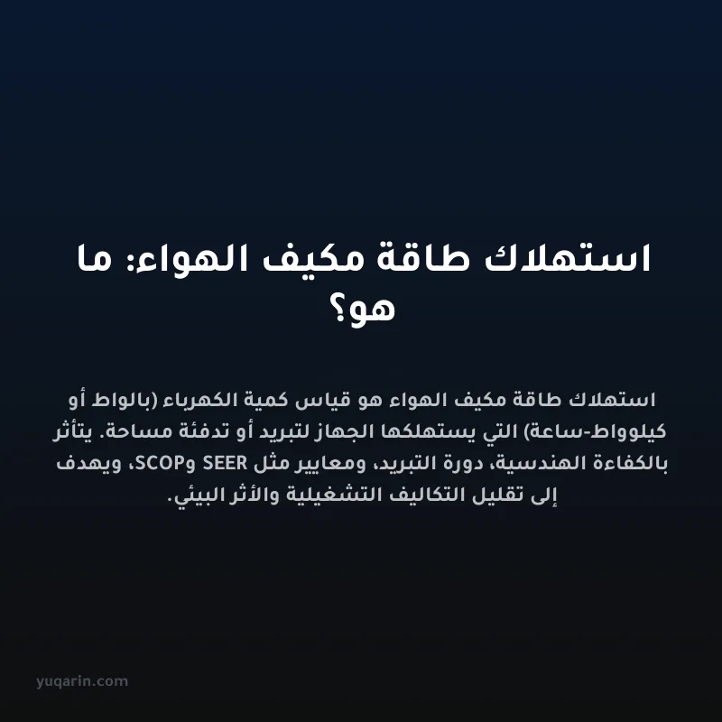 استهلاك طاقة مكيف الهواء: ما هو؟