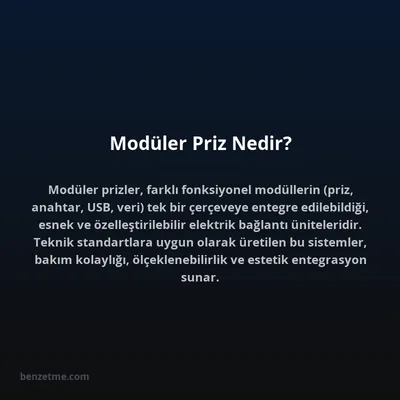 Modüler Priz Nedir?