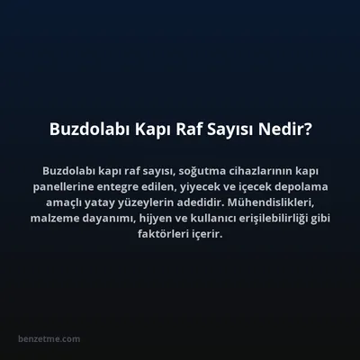 Buzdolabı Kapı Raf Sayısı Nedir?