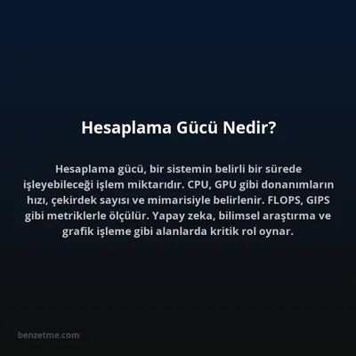 Hesaplama Gücü Nedir?