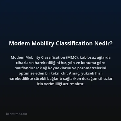 Modem Mobility Classification Nedir?