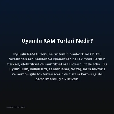 Uyumlu RAM Türleri Nedir?