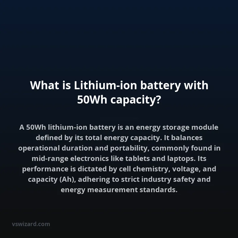 What is Lithium-ion battery with 50Wh capacity?