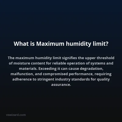 What is Maximum humidity limit?