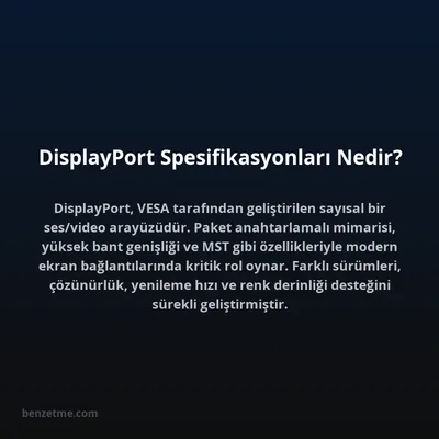 DisplayPort Spesifikasyonları Nedir?