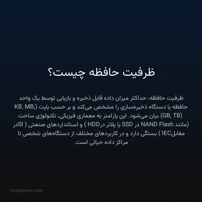 ظرفیت حافظه چیست؟