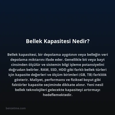 Bellek Kapasitesi Nedir?