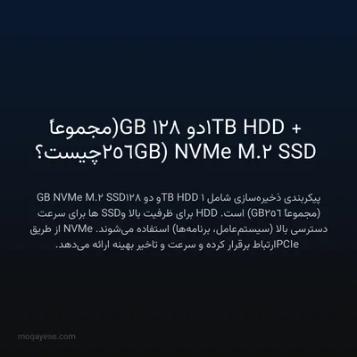 1TB HDD + دو 128GB (مجموعاً 256GB) NVMe M.2 SSD چیست؟
