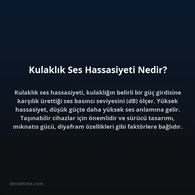 Kulaklık Ses Hassasiyeti Nedir?