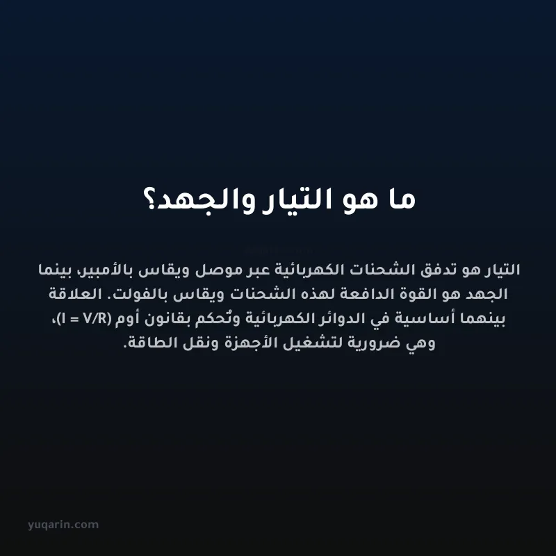 ما هو التيار والجهد؟