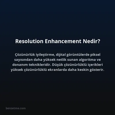 Resolution Enhancement Nedir?