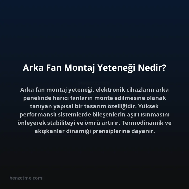 Arka Fan Montaj Yeteneği Nedir?