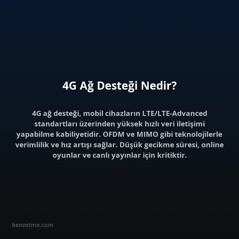 4G Ağ Desteği Nedir?