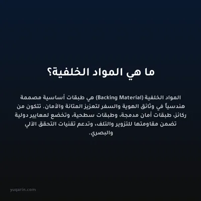 ما هي المواد الخلفية؟