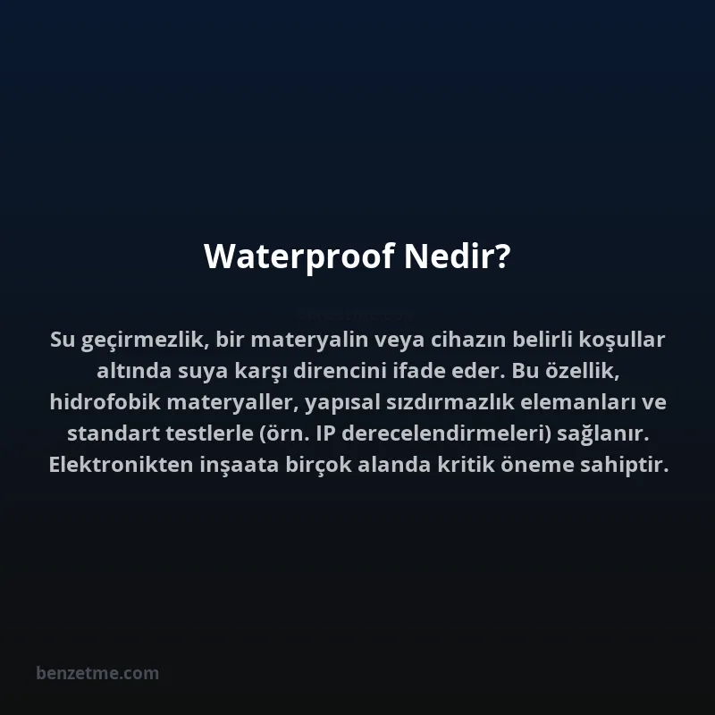 Waterproof Nedir?
