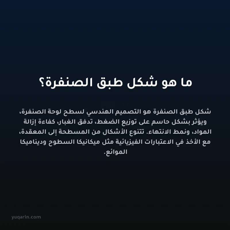 ما هو شكل طبق الصنفرة؟