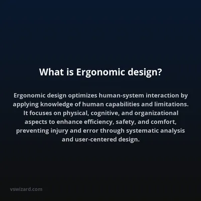 What is Ergonomic design?