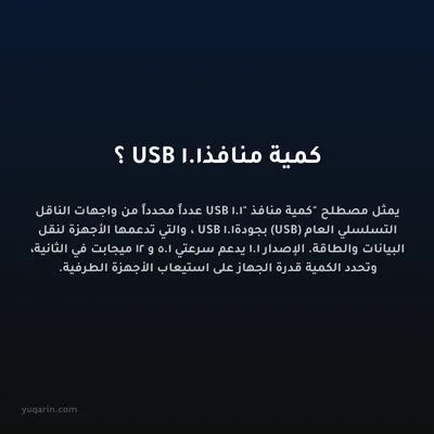كمية منافذ USB 1.1؟