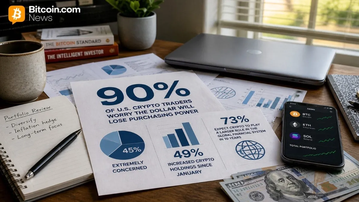 OKX: 90% من متداولي العملات المشفرة الأمريكيين يخشون تراجع القوة الشرائية للدولار