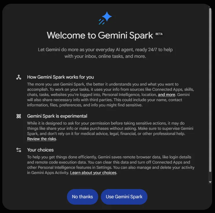 جوجل تكشف عن 'Gemini Spark': مساعد ذكي يدير مهامك تلقائيًا