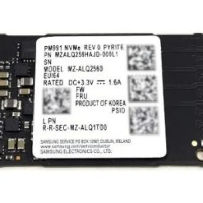 Samsung Pm991 Nvme M2 256Gb