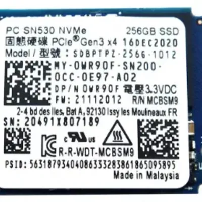 Western Digital Pc Sn530 Sdbptpz 256G Nvme M2 256Gb