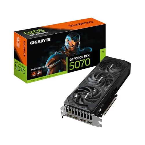 مقارنة Amd راديون Rx 6750 Gre 12Gb {request()->input('language_config')['common']['with']} GIGABYTE RTX 5070 WINDFORCE OC 12G Graphics Card