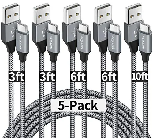 مقارنة Baseus Water Drop Type A To Type C 1M {request()->input('language_config')['common']['with']} etguuds USB A to C Cable 5-Pack Gray