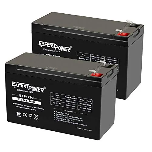 مقارنة Conceptronic EBM01T24VB وحدة بطارية ممتدة 24V {request()->input('language_config')['common']['with']} ExpertPower EXP1290 12V 9AH SLA AGM Battery
