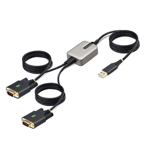 صورة كابل محول StarTech.com USB إلى تسلسلي بمنفذين بطول 4 متر (13 قدم)