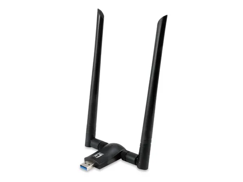 صورة محول شبكة USB لاسلكي ثنائي النطاق LevelOne AC1200