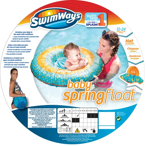 SwimWays عوامة ربيعية للأطفال مع قبعة