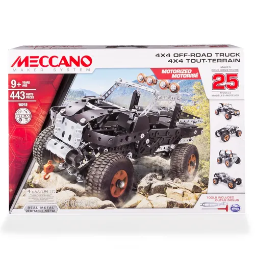 صورة مجموعة بناء شاحنة ميكانو 4x4 بـ 25 نموذجًا في 1