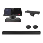 نظام مؤتمرات الفيديو AudioCodes RXV100 مع RXVCam50M وشريط الصوت RX40 للغرف الكبيرة (متوافق مع Teams/Zoom)