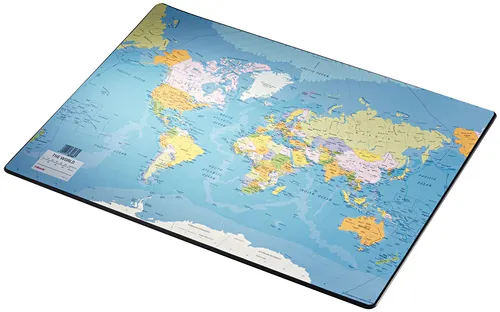 صورة حصيرة مكتب Esselte مع خريطة العالم، 40x53 سم