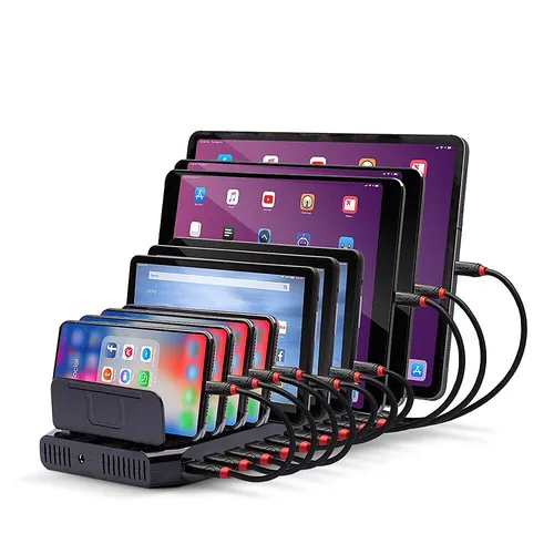 محطة شحن USB ليندي 96 وات 10 منافذ