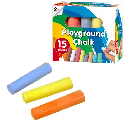 مقارنة مجموعة طباشير آيس كريم وكعك Melissa & Doug، 12 قطعة (بيج، أزرق، بني، وردي، بنفسجي، أحمر، أبيض، أصفر) مع طباشير ملعب Van der Meulen، 15 قطعة