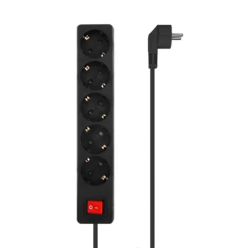 صورة AISENS A154-0652 شريط طاقة 3 منافذ تيار متردد 1.5 متر كابل قابس Schuko مفتاح تشغيل/إيقاف مضيء قفل أمان للأطفال 250 فولت تيار متردد 3500 واط أبيض