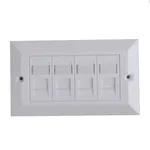Lanview LVN126188UK علبة منافذ RJ-45 بأربعة منافذ، أبيض