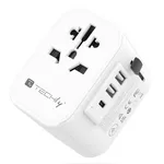 محول قابس السفر العالمي Techly I-TRAVEL-11TYWH أبيض