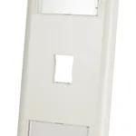 Legrand HDJ 1-Port Single-Gang Faceplate with Label - White Plastic