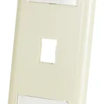 Legrand HDJ 1-Port Single-Gang Faceplate White ABS Plastic