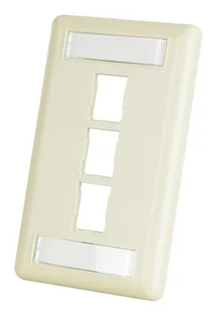 مقارنة Legrand HDJ 2-Port Rectangular Frame - Keystone Accessory {request()->input('language_config')['common']['with']} لوحة واجهة Legrand HDJ ذات 3 منافذ بحجم واحد مع ملصق
