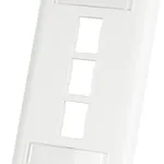 Legrand HDJ 3-Port Single-Gang Faceplate with Label